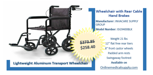 Modern wheelchair at discount price
